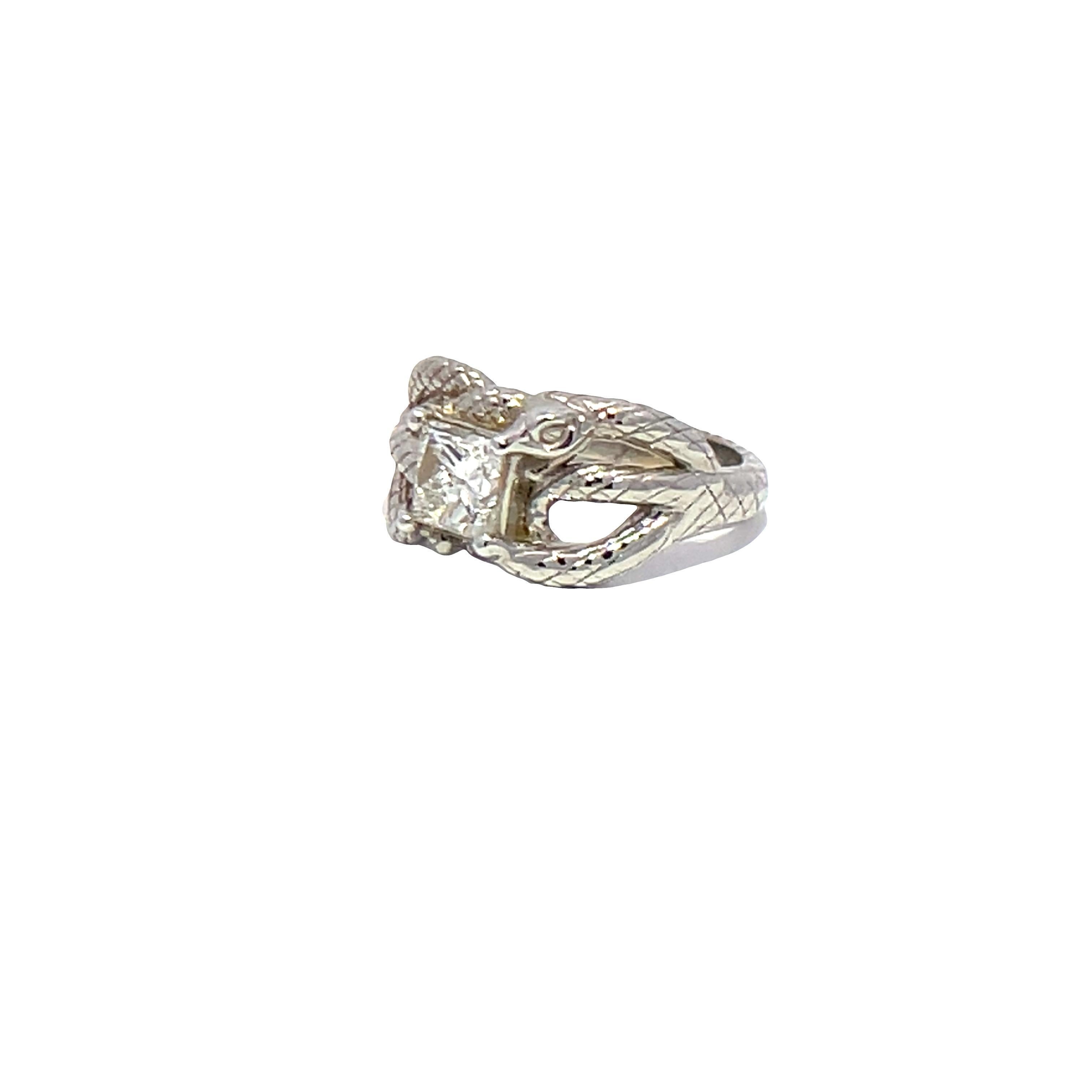 Anello con diamante da mordere certificato GIA 1ct G VS2 In condizioni Nuovo in vendita a New York, NY