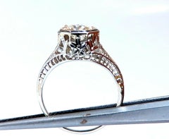 GIA Certified 1ct Natural Old Mine Diamond Edwardian Class Ring 18kt