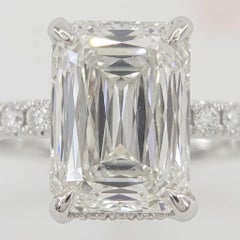 GIA Certified 2 Carat Crisscut Diamond Engagement Ring in 18k White Gold