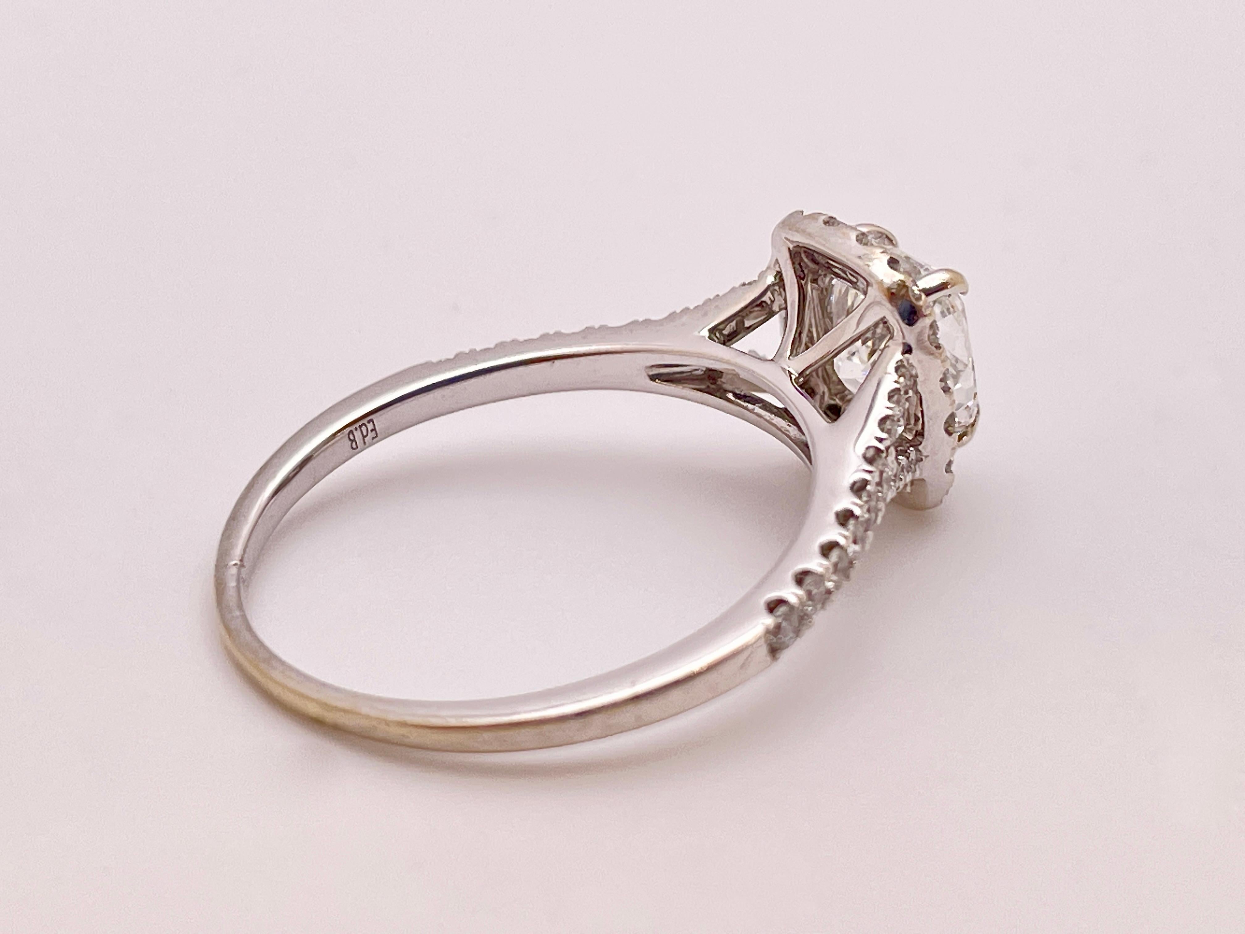 GIA Certified 2 Carat Diamond Platinum Ed.B Engagement Ring For Sale 5