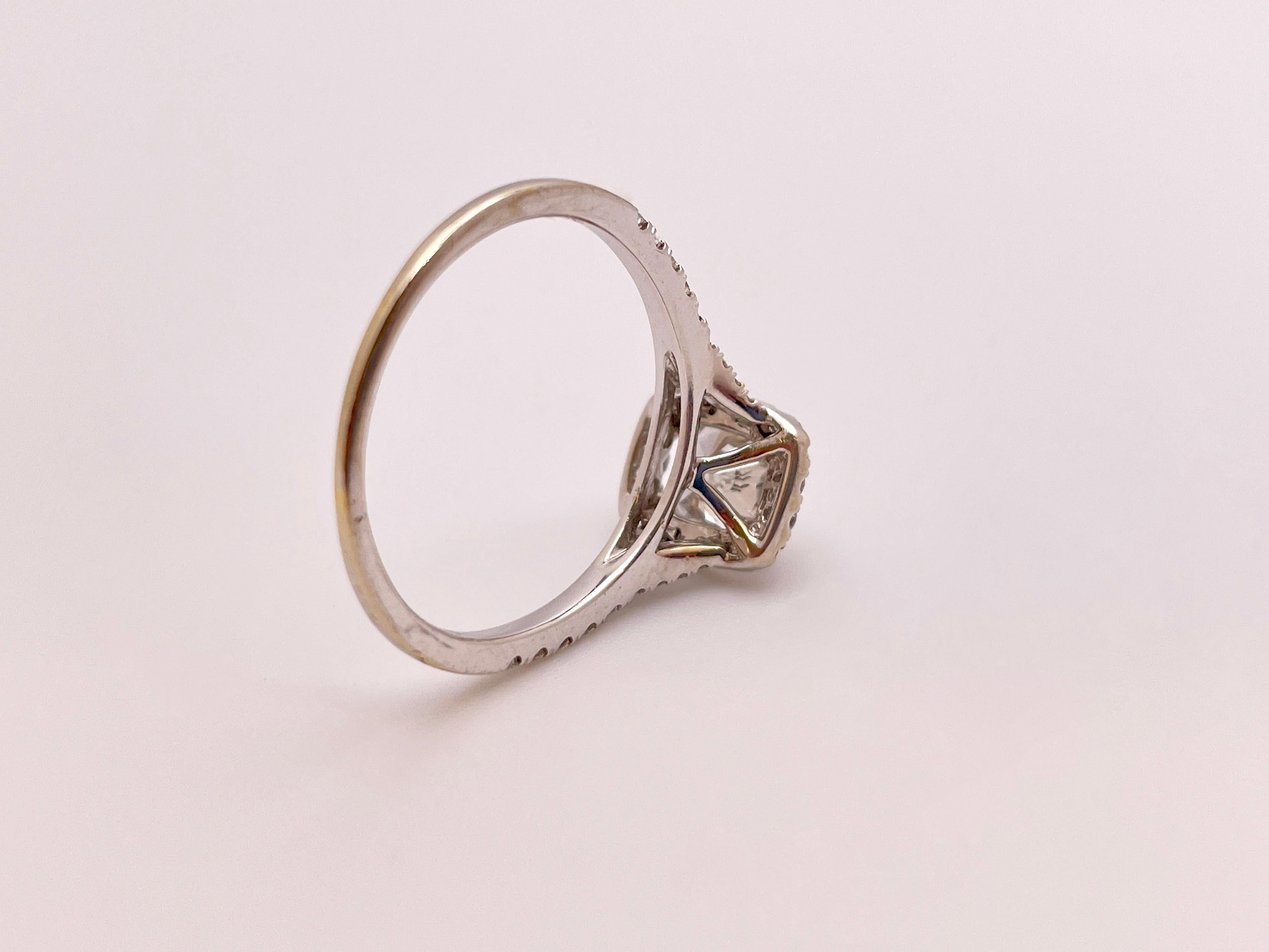 GIA Certified 2 Carat Diamond Platinum Ed.B Engagement Ring For Sale 6