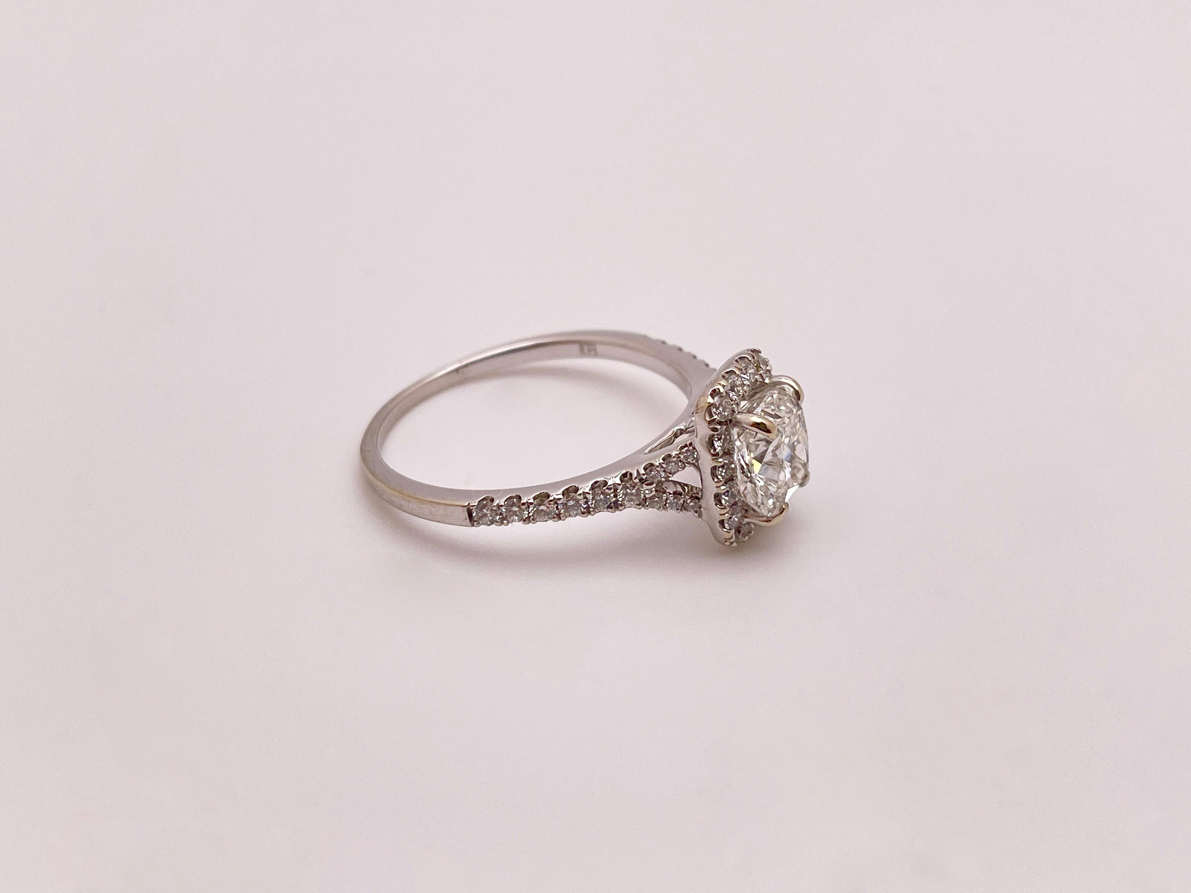 GIA Certified 2 Carat Diamond Platinum Ed.B Engagement Ring For Sale 7