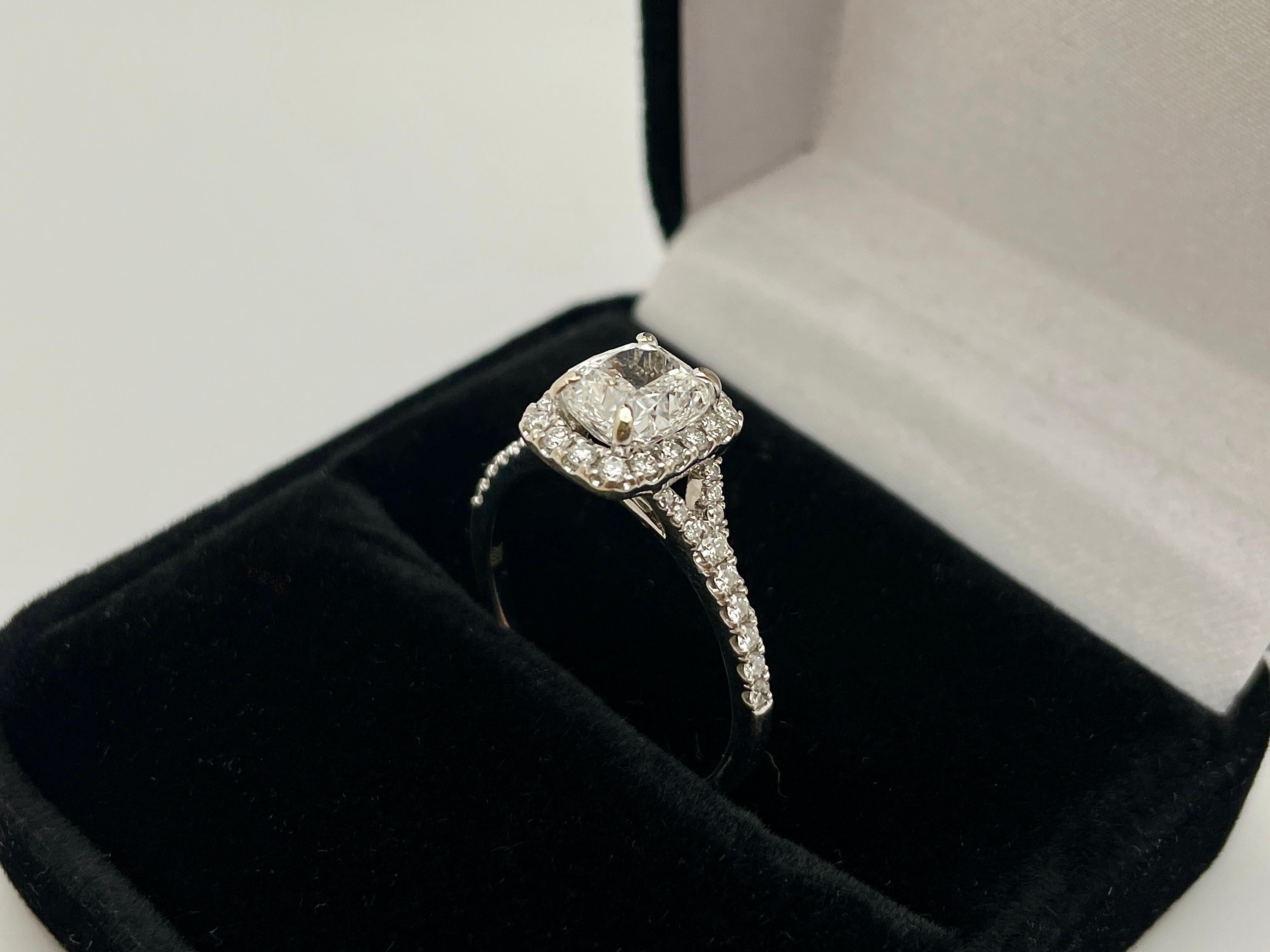 GIA Certified 2 Carat Diamond Platinum Ed.B Engagement Ring In Excellent Condition For Sale In Westport, CT