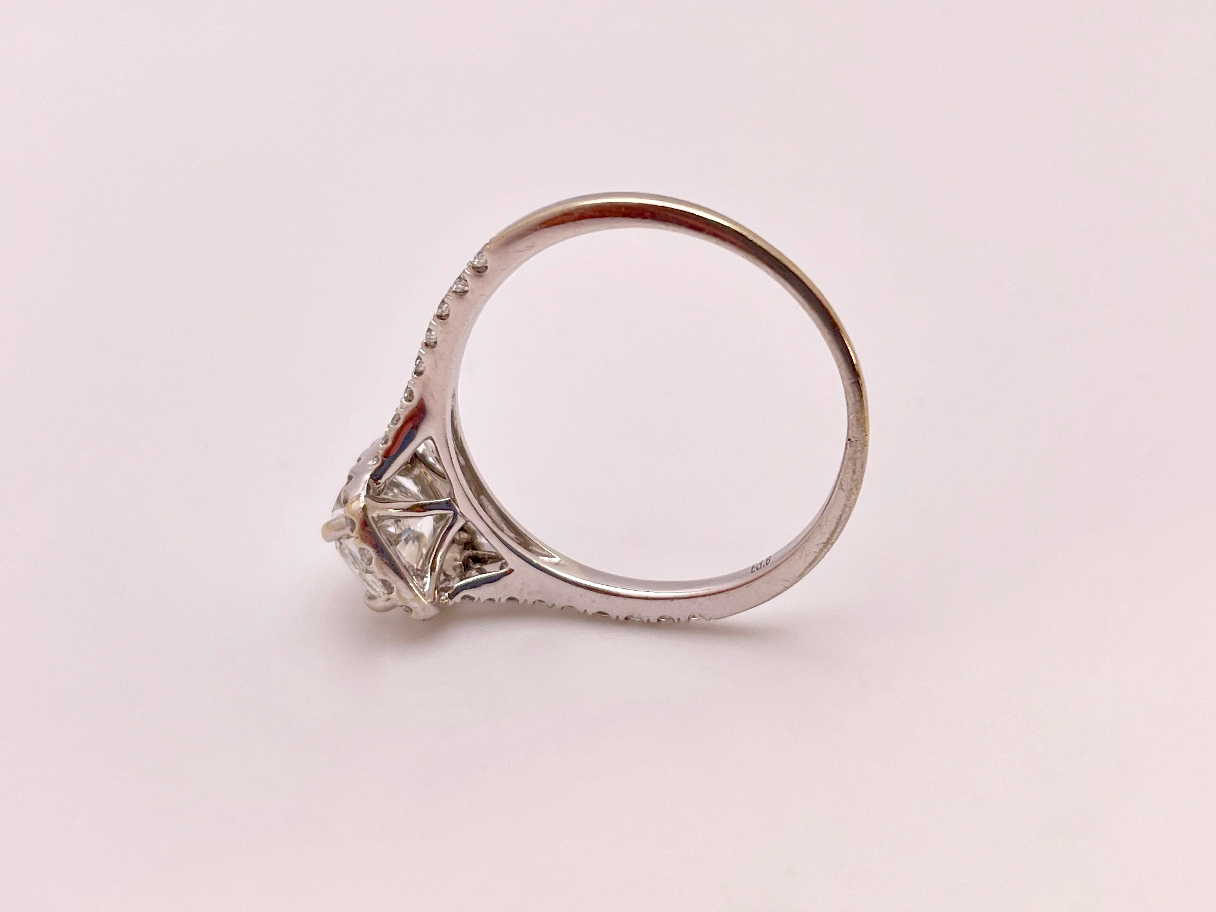 GIA Certified 2 Carat Diamond Platinum Ed.B Engagement Ring For Sale 2
