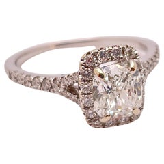 GIA Certified 2 Carat Diamond Platinum Ed.B Engagement Ring
