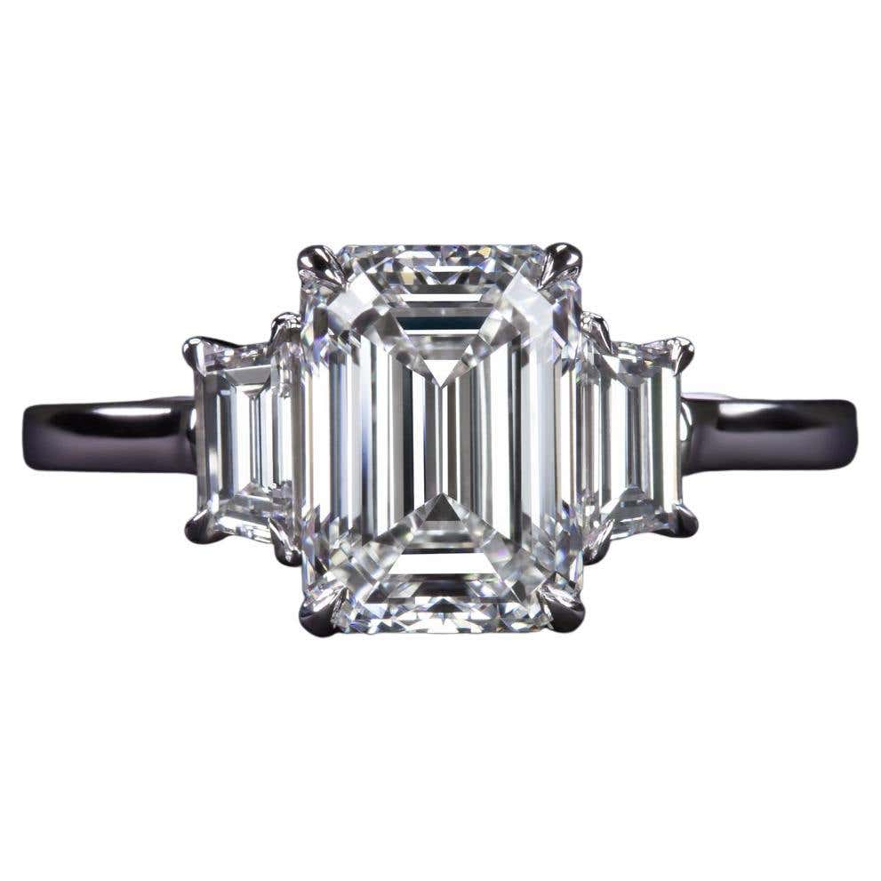 1.60 Carat VVS1 D-Color Three-Stone Diamond Engagement Ring