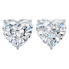 GIA-zertifizierte 2 Karat herzförmige Diamant-Ohrstecker F/G Farbe VS2 Reinheit