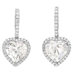 GIA-zertifizierte 2-Karat-Diamantohrstecker in Herzform