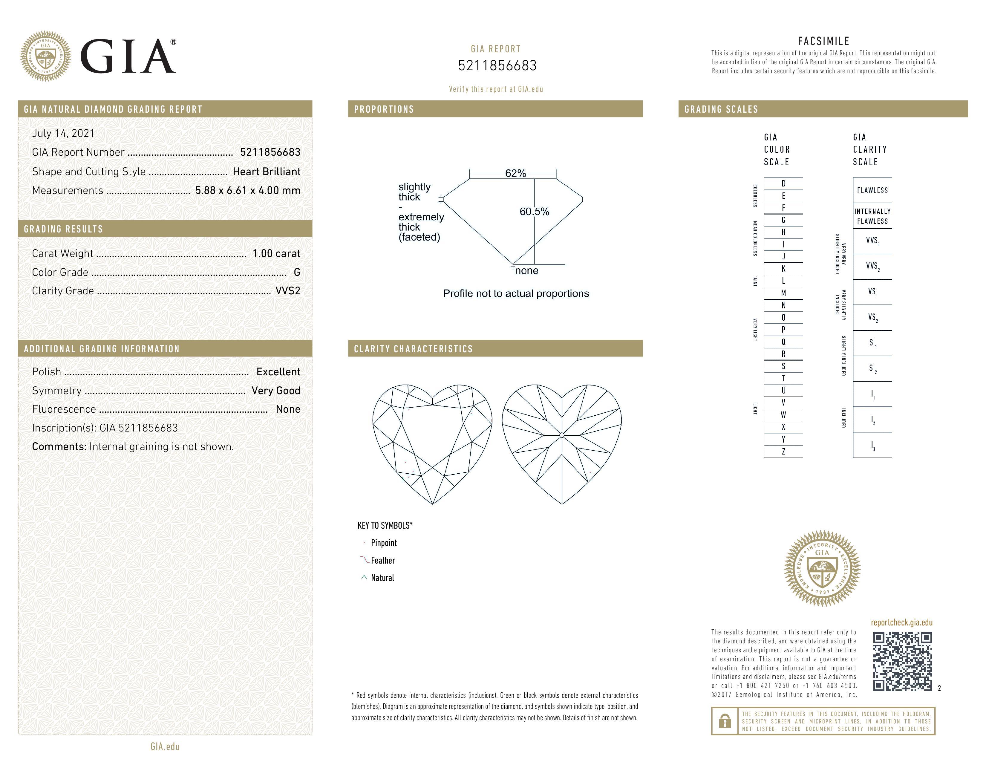 GIA-zertifizierte 2-Karat-Diamanten in Herzform Weißgold-Ohrstecker im Zustand „Neu“ in Chicago, IL