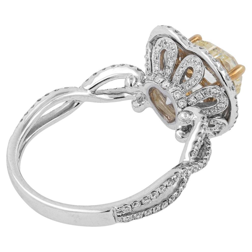 Taille cœur  Bague en forme de cœur de 2 carats certifiée GIA en vente