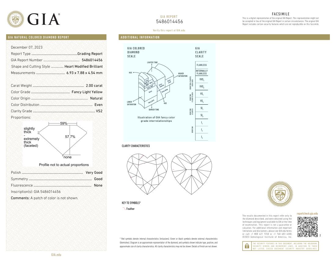  GIA-zertifizierter herzförmiger Diamantring mit 2 Karat für Damen oder Herren im Angebot