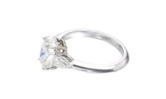 GIA Certified 2 Carat Internally Flawless Oval Brilliant Cut White Gold Ring