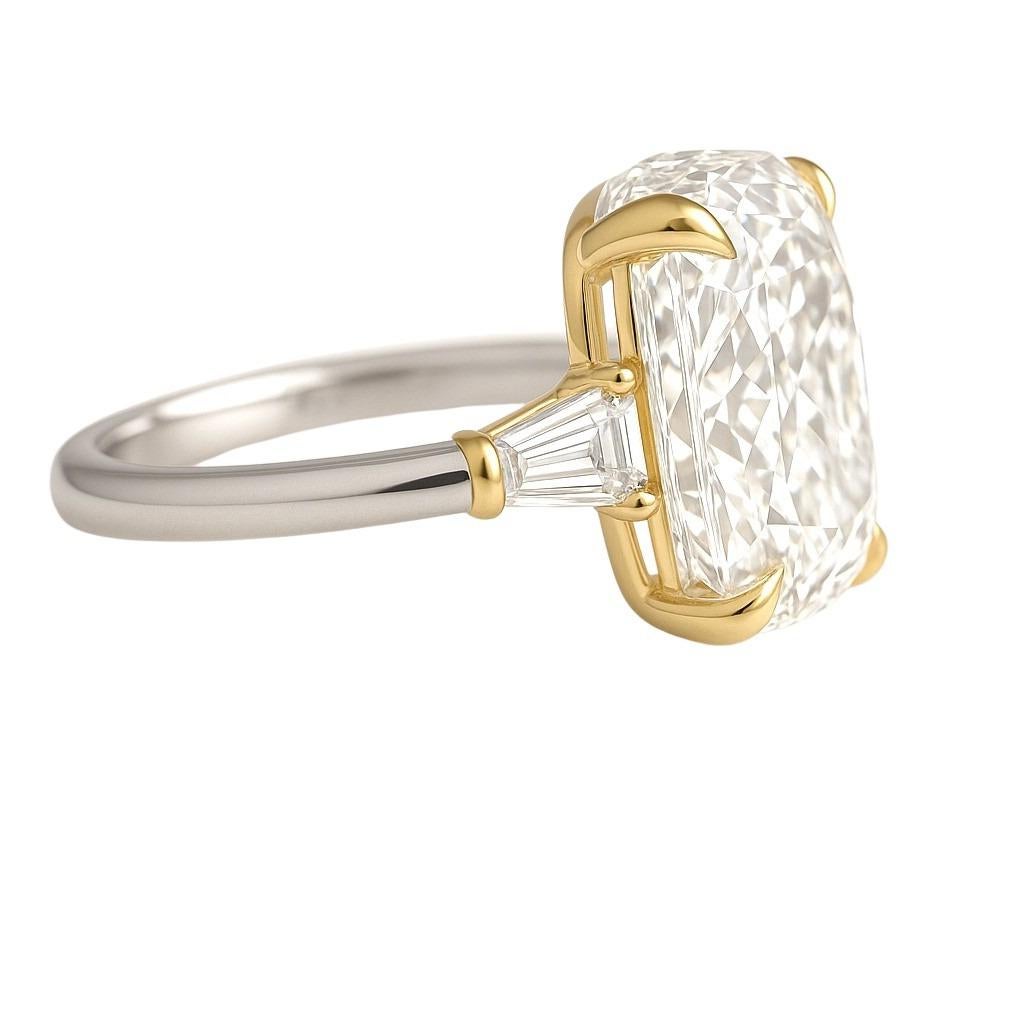 GIA Certified 2 Carat Old Mine Cut Diamond Platinum and Gold Engagement Ring (Art déco) im Angebot