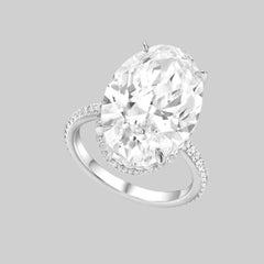 GIA Certified 2 Carat Oval Diamond Platinum Ring Internally Flawless Clarity