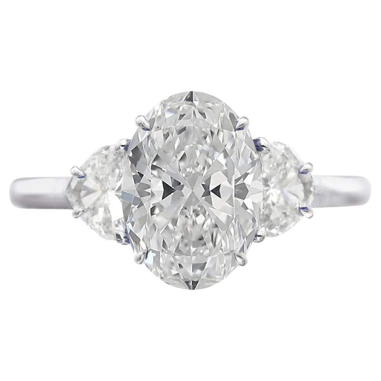 GIA Certified 6.25 Carat Oval Diamond Platinum Solitaire Engagement ...