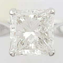 GIA Certified 2 Carat Radiant Cut Diamond Solitaire Engagement Ring