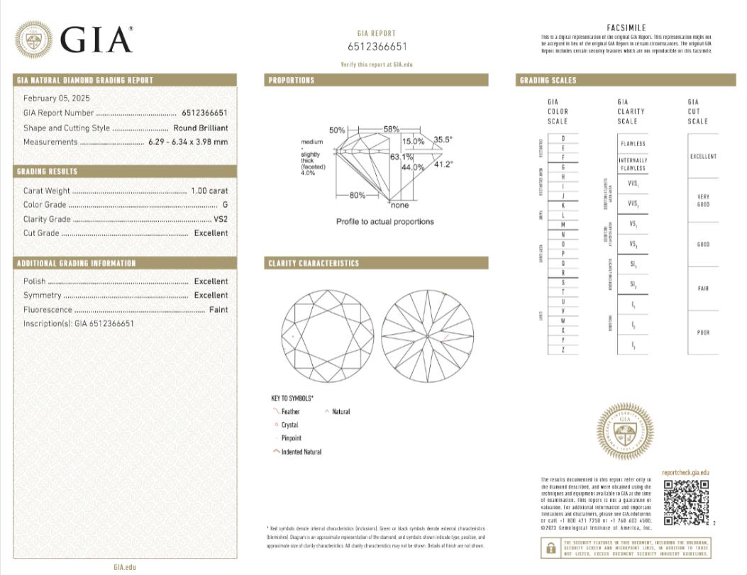 Contemporaneo Orecchini con borchie in oro bianco 14K con diamanti Roud da 2 carati certificati dalla GIA in vendita