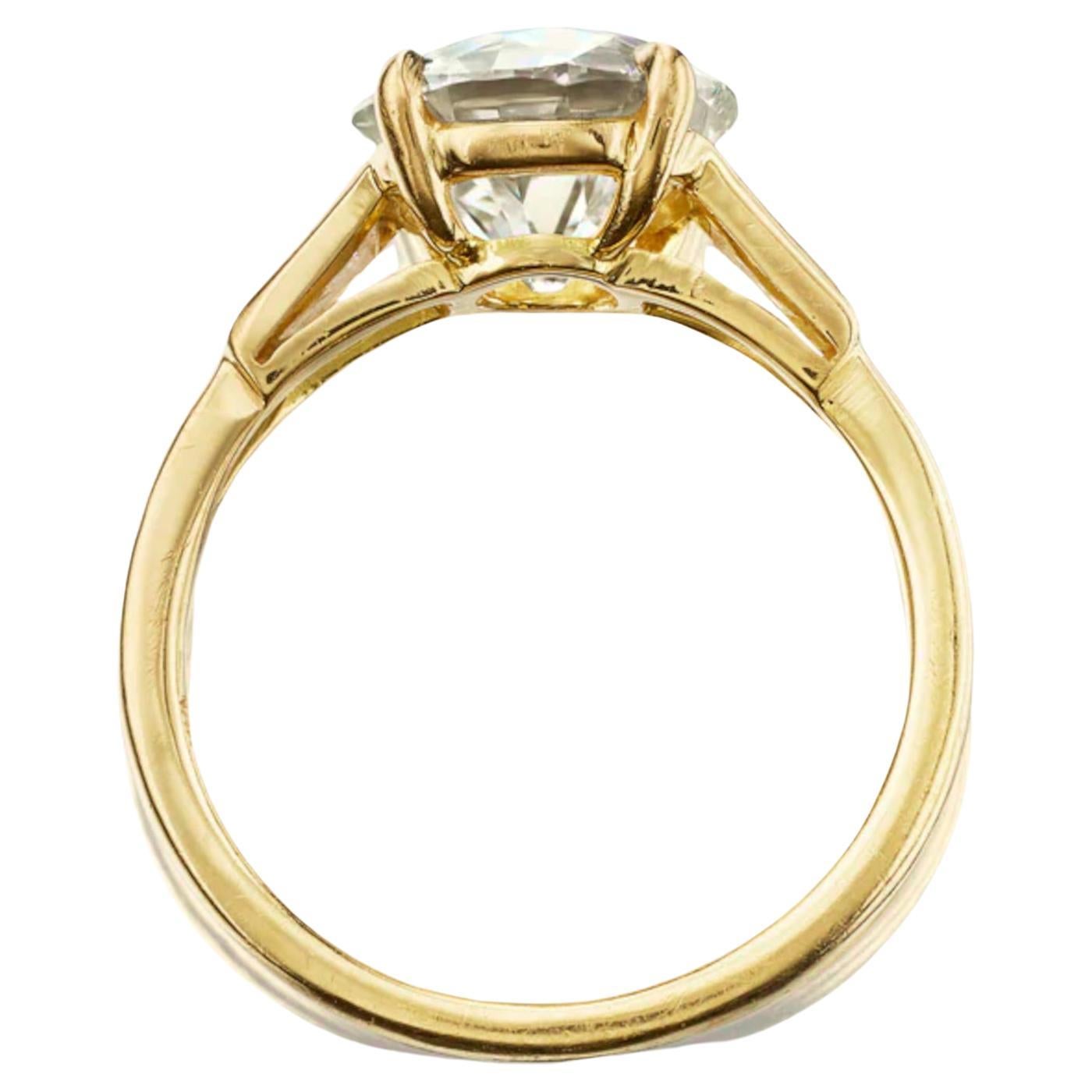 This absolutely breathtaking 2 carat old European cut diamond is striking in size, exceptionally clean with VS1 clarity, and dazzling with gorgeous, fiery brilliance! The diamond has a truly phenomenal presence, full of bright, lively sparkle,