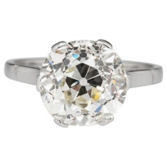 GIA Certified 2 Carat Round Brilliant Cut Diamond Engagement Old Cut