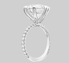 GIA Certified 2 Carat Round Brilliant Cut Diamond Platinum Ring MADE IN ITALY