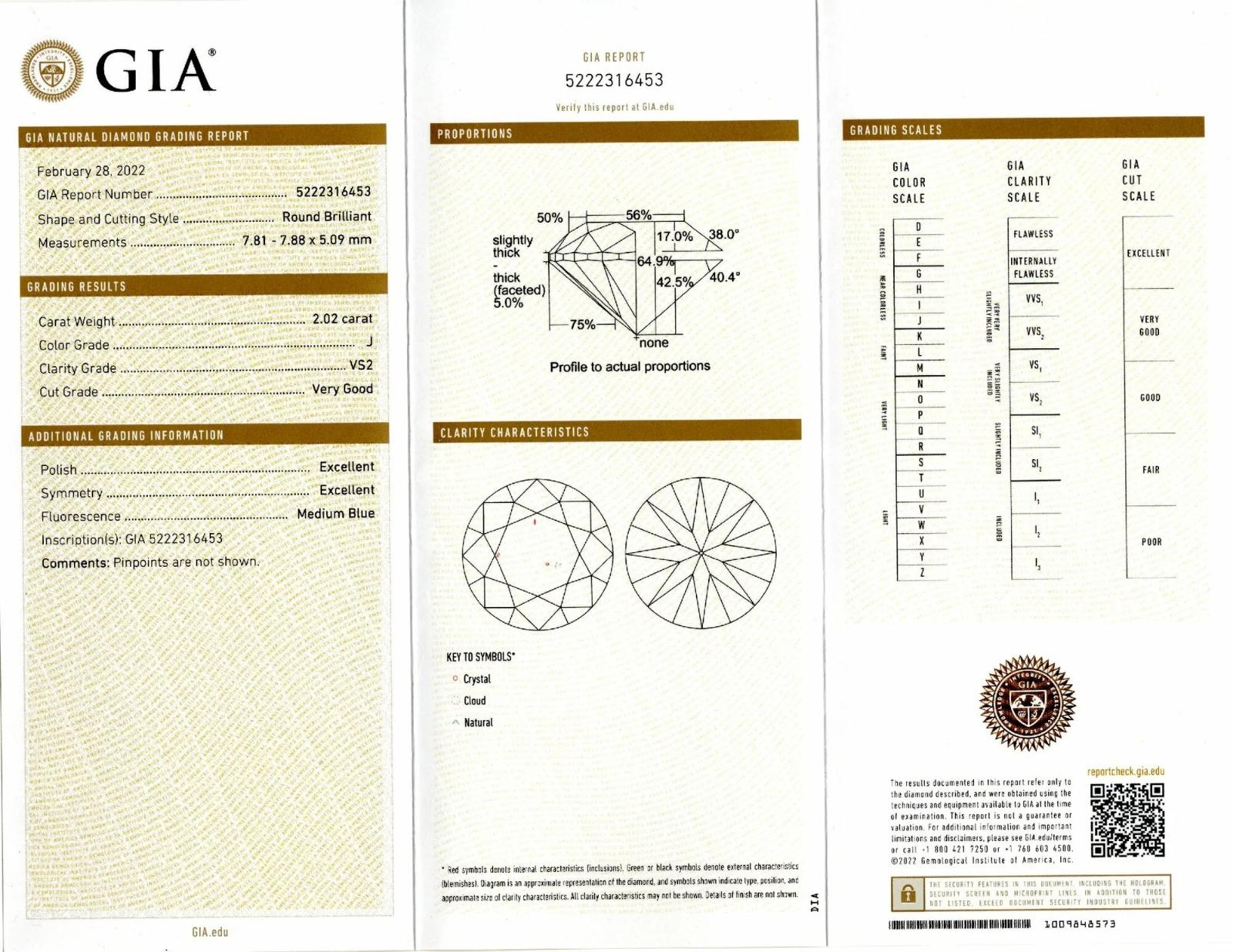Modern GIA Certified 2 Carat Round Cut Pave Ring For Sale