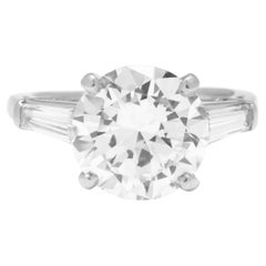 GIA-zertifizierter 2,28 Karat Diamantring mit Rundschliff, E Farbe IF Klarheitsring