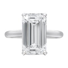GIA Certified 20 Carat Emerald Cut Diamond Ring