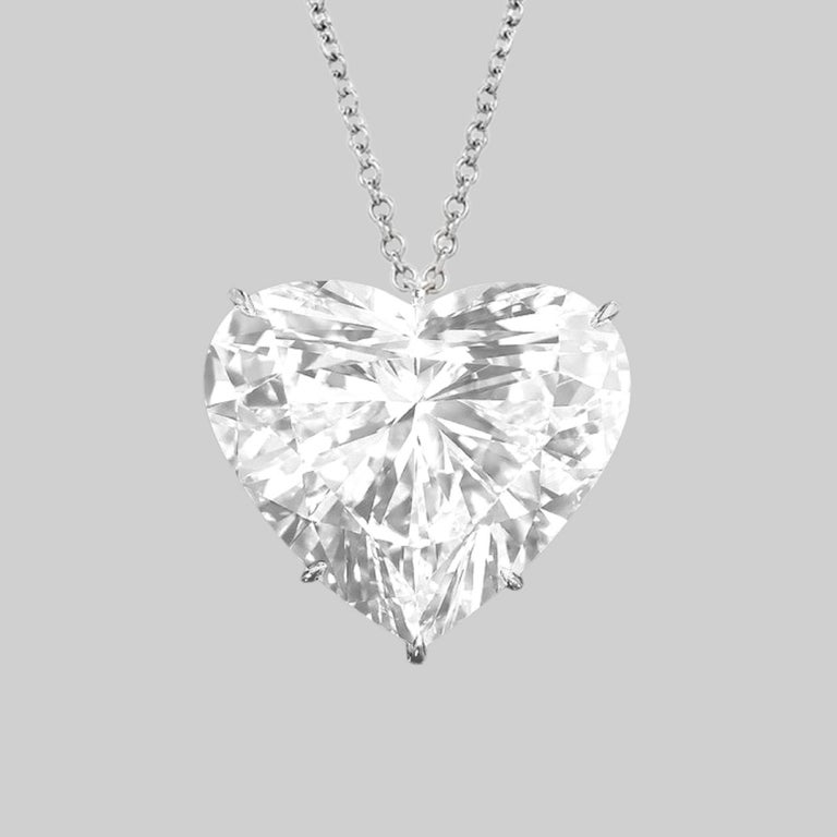 A dream!

a real investment grade 20 carat heart cut diamond platinum pendant. 

this is not only the most beautiful necklace you could wear but is also a great investment because the main stone is a Golconda type diamond.

Consider Golconda type