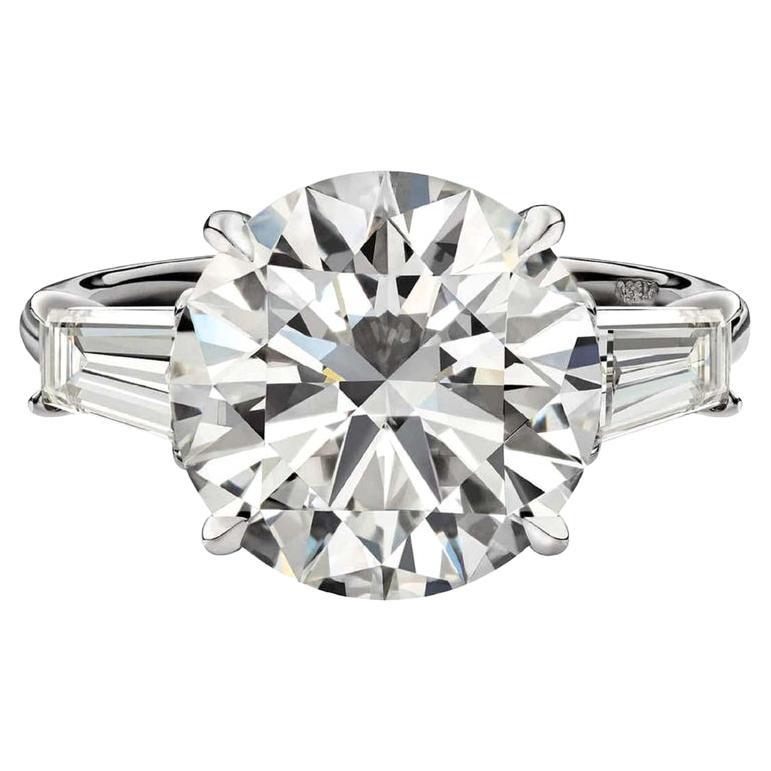 Platinring, GIA-zertifizierter 20 Karat runder Diamant im Brillantschliff