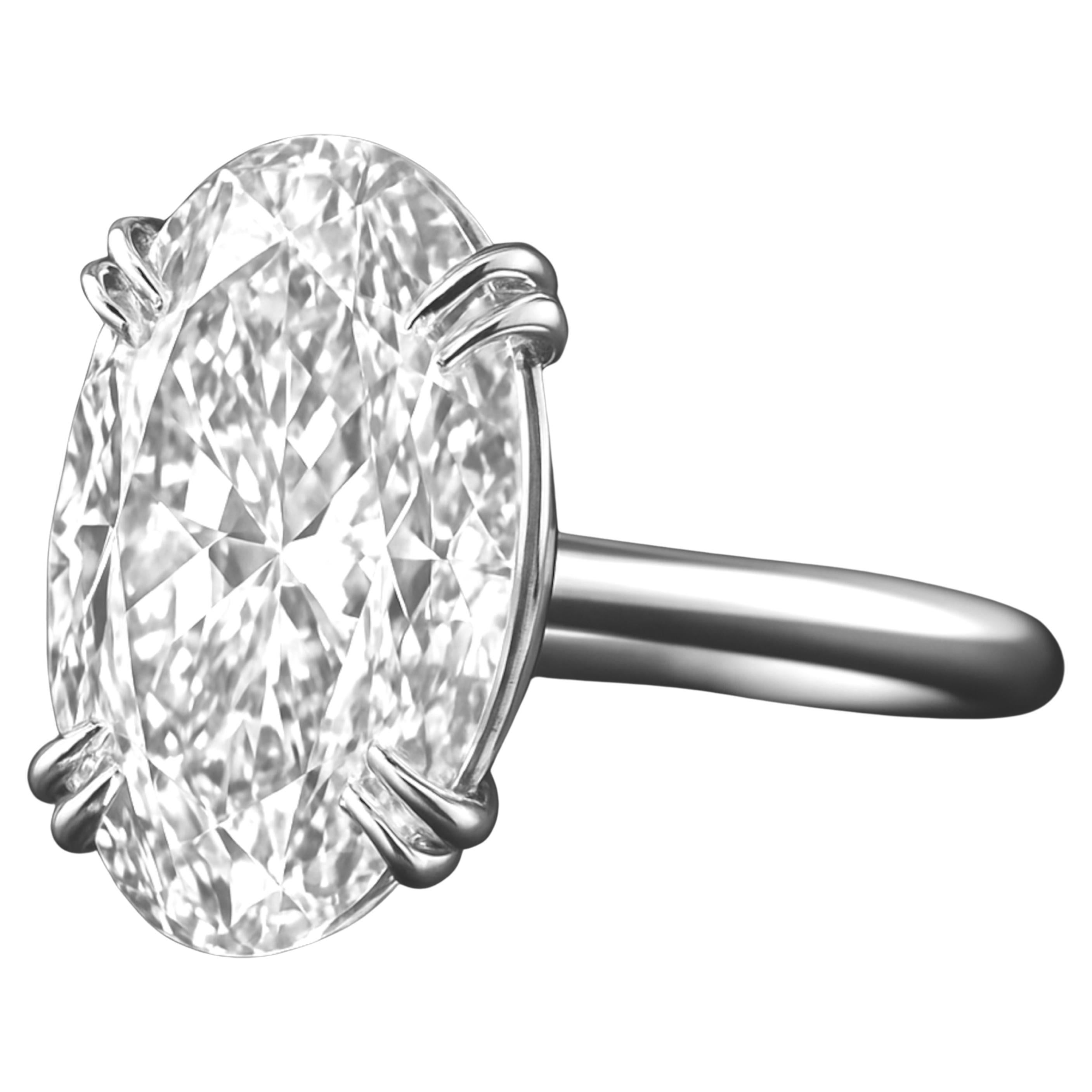 Contemporaneo Anello con diamante taglio rotondo certificato GIA da 20 carati in vendita