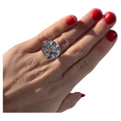 GIA Certified 20 Carat Round Cut Diamond Ring