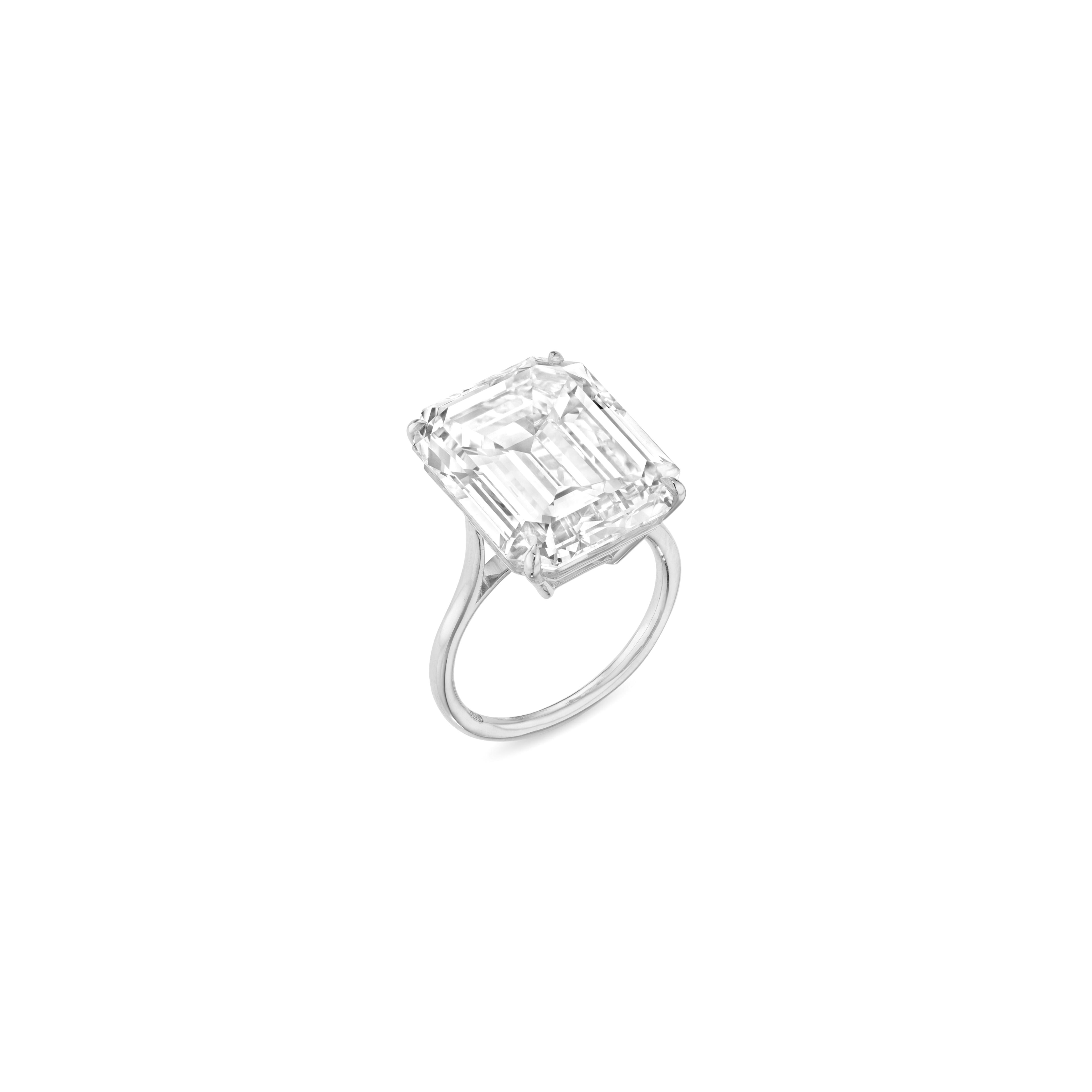 GIA Certified 20 Carat Type 2A FLAWLESS Clarity D Color Diamond Ring In New Condition For Sale In Chicago, IL