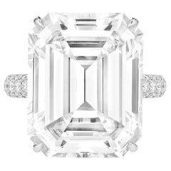 GIA Certified 20 Carat Type 2A FLAWLESS Clarity D Color Diamond Ring
