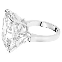GIA Certified 20 Carat TYPE 2A Golconda type Emerald Cut Diamond Ring