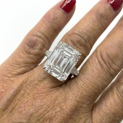 GIA Certified 20 Carat TYPE 2A Golconda type Emerald Cut Diamond Ring