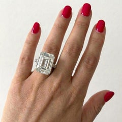 GIA Certified 20 Carat TYPE 2A Golconda type Emerald Cut Diamond Ring