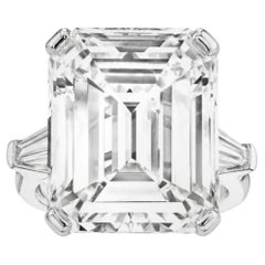 GIA Certified 20 Carat TYPE 2A Golconda type Emerald Cut Diamond Ring