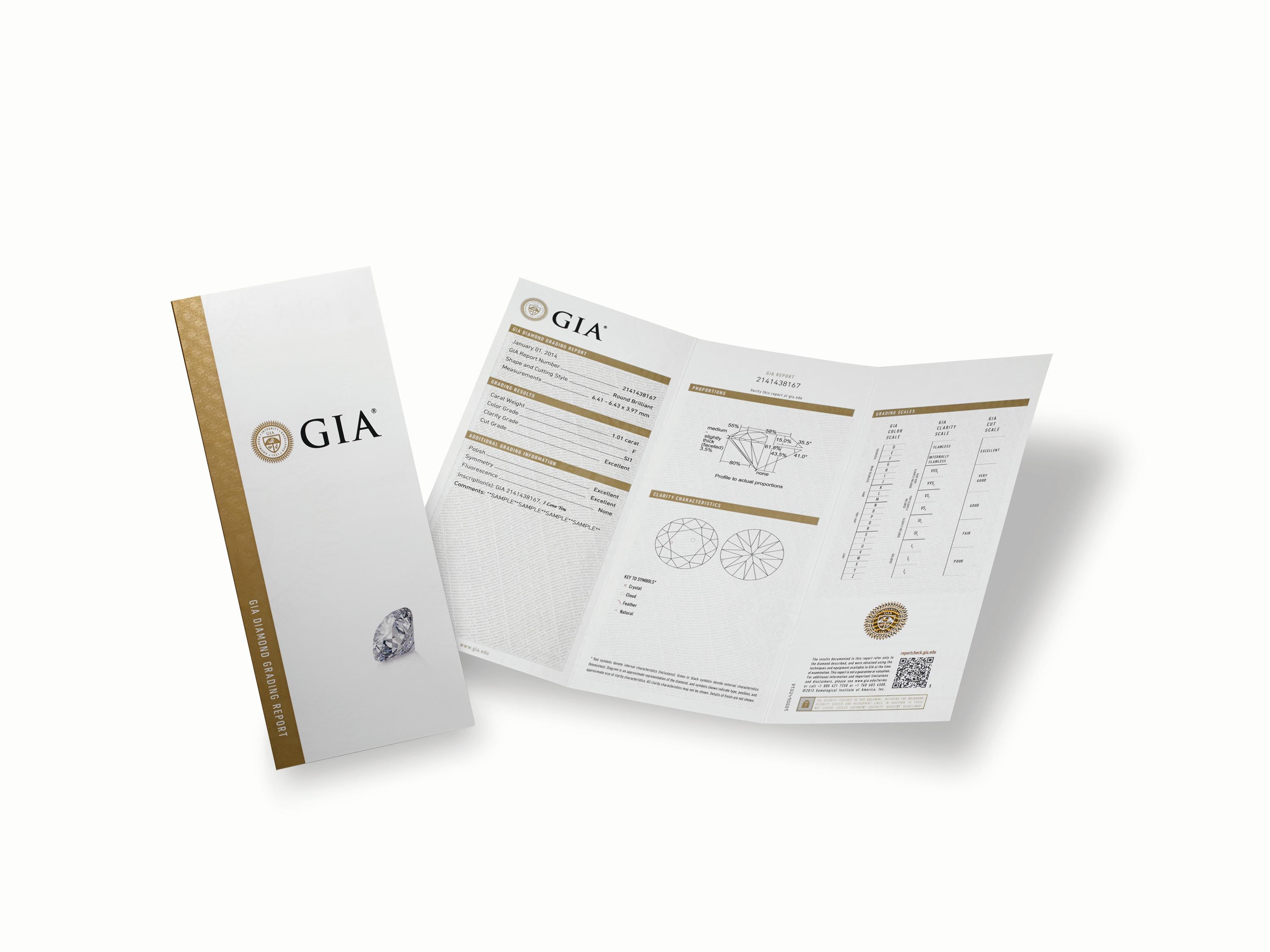 Modern GIA Certified 2.00-2.05 Carat, D/VVS1, Brilliant Cut, Excellent Natural Diamond For Sale