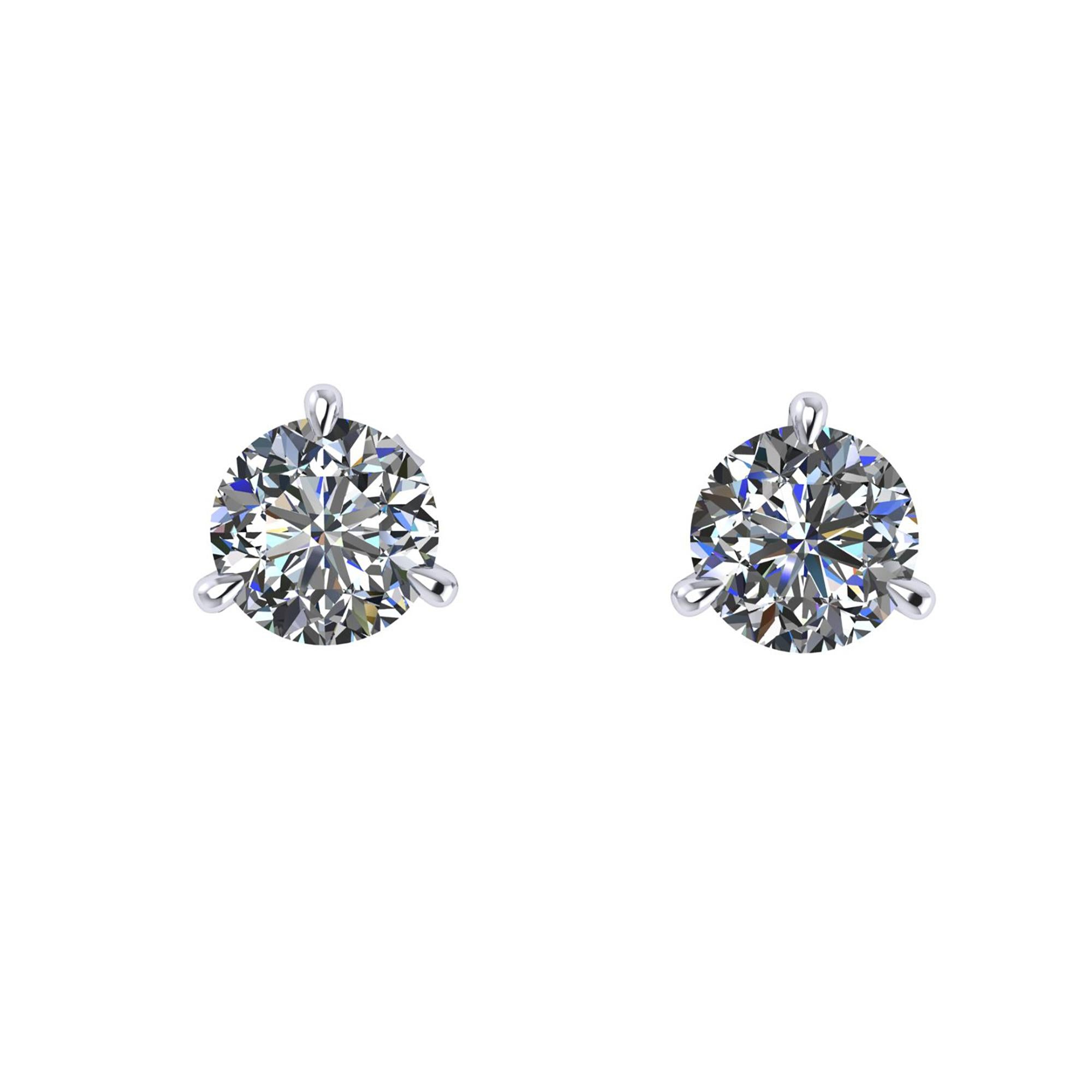 GIA Certified 2.00 Carat D Color Flawless ExExEx Platinum Martini Studs