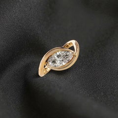 GIA Certified 2.00 Carat D VVS1 Marquise Diamond East-West Ring 18K Yellow Gold