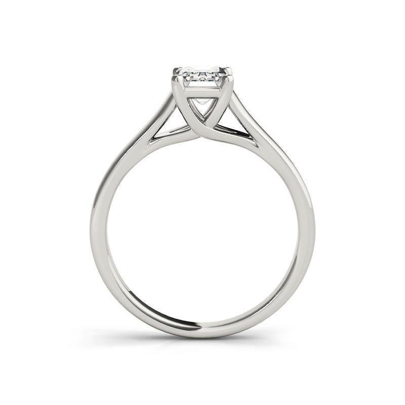 GIA Certified 2.00 Carat Entwined Prong Cathedral Emerald Platinum Diamond Ring In New Condition In New York, NY