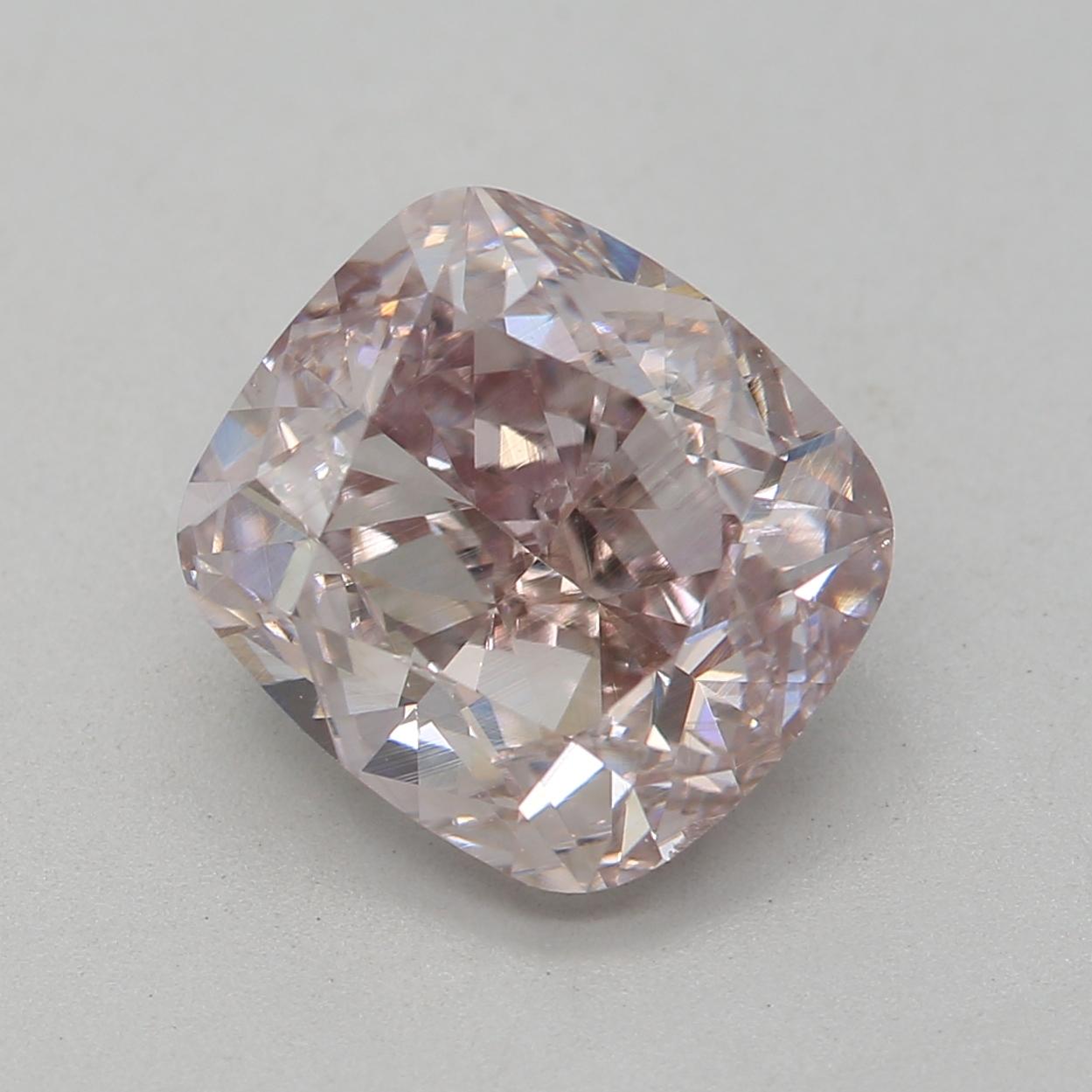 Certificate: GIA 
Report Number: 1225140879
Shape And Cut: Cushion 
Carat Weight: 2.00 carat
Measurements: 7.58 x 6.88 x 4.41 mm
Color Grade: Fancy Brownish Purplish Pink

FEATURES OF THE DIAMOND:

This fancy brownish purplish pink diamond is a rare