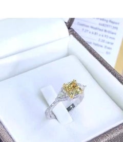 GIA Certified 2.00 Carat Fancy Brownish Yellow Diamond 18K Gold