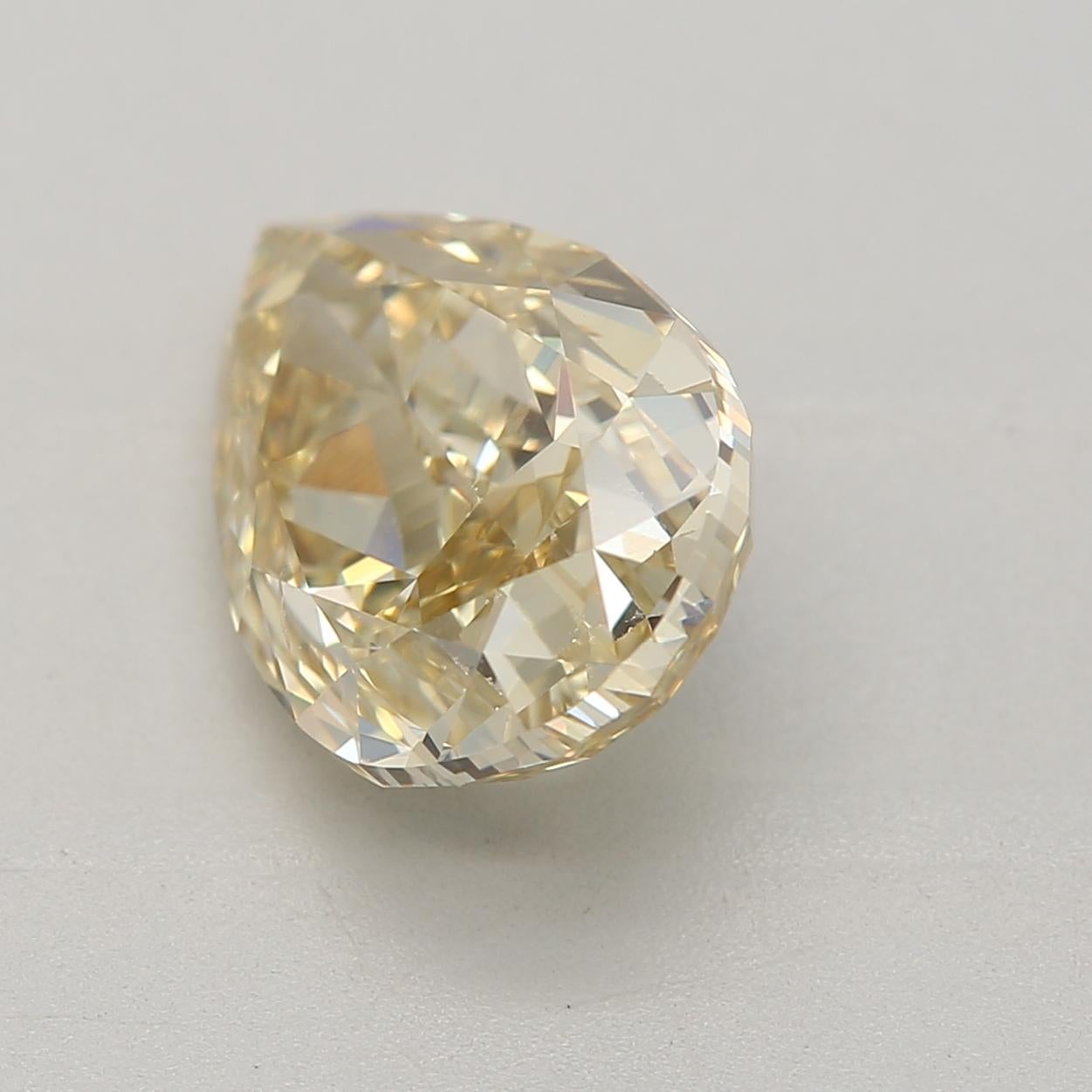 Pear Cut GIA Certified 2.00 Carat Fancy Brownish Yellow SI1 Clarity Diamond For Sale