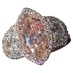 GIA Certified 2.00 Carat Fancy Pink-Brown Diamond 18k Gold Ring