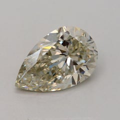 Diamant certifié par le GIA, de 2,00 carats, de couleur jaune-vert fantaisie, pureté VVS2