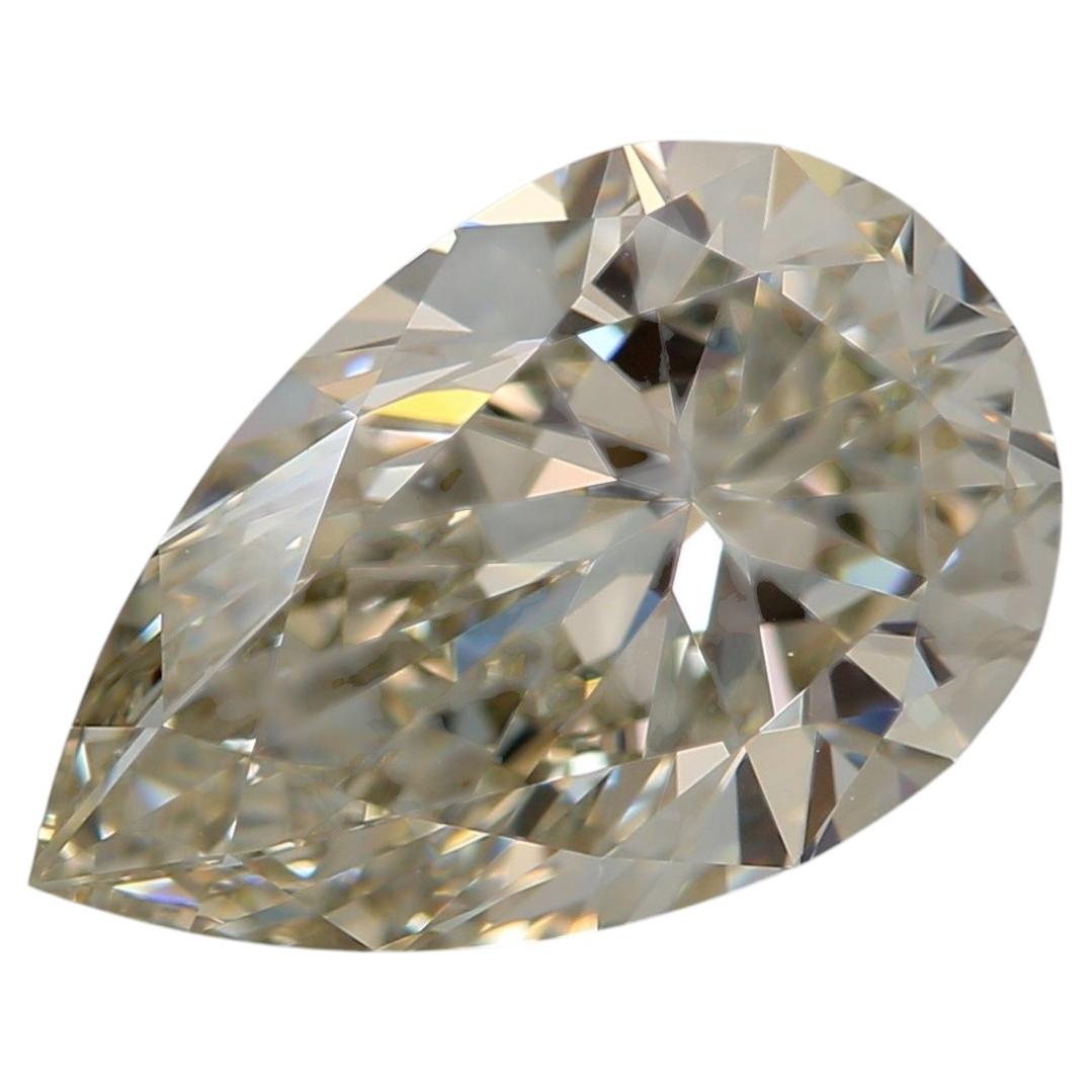 Diamante certificato GIA da 2,00 carati, colore giallo-verde fancy, purezza VVS2
