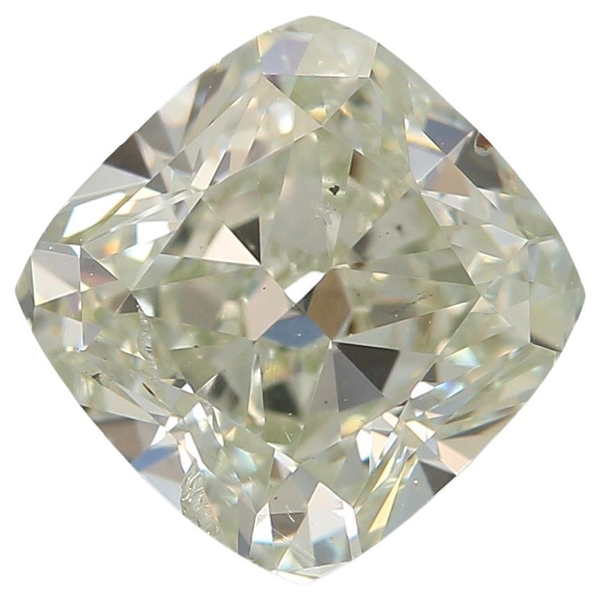 GIA Certified 2.00 Carat Fancy Yellowish Green SI2 Clarity Diamond