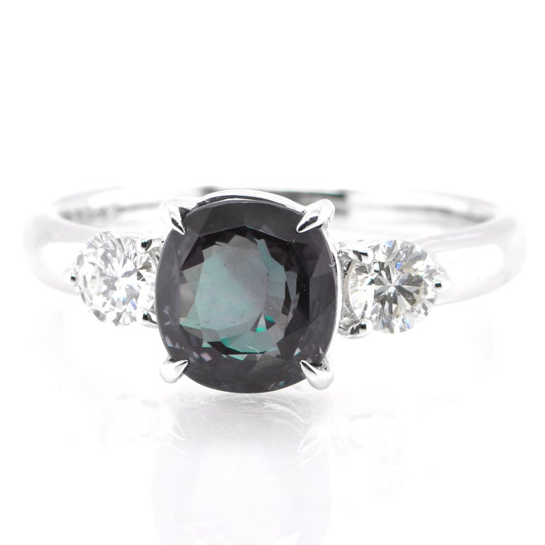 4ct Natural Color Change Unheated Untreated Alexandrite Solitaire Gorgeous Ring