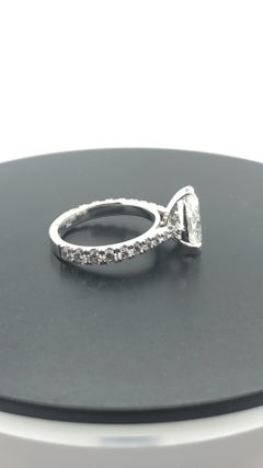 GIA Certified 2.00 Carat Pear Shaped White Diamond Engagement Ring